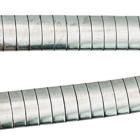 MILOR Italy, Sterling Flat Snake Chain 16 Inch Necklace 32.32 G
