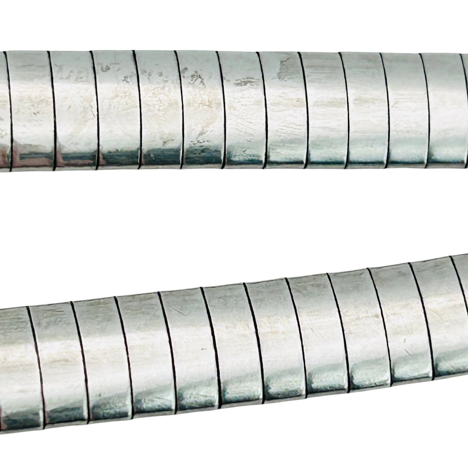MILOR Italy, Sterling Flat Snake Chain 16 Inch Necklace 32.32 G: MILOR Italy Sterling flat snake chain 16 inch necklace 32.32 g