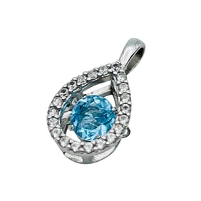 Topaz And Spinel Sterling Pendant 1.1 G
