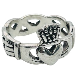 Claddagh Sterling Ring Size 7, 5.67 G