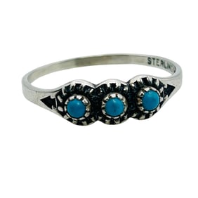WMCO Sterling Southwest Turquoise Ring Size 6.5, 1.3 G