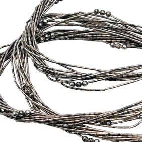 Southwest Sterling Multi Strand Necklace 14.26 G