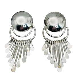 Paula Armstrong Sterling Dangle Earring 6.43 G
