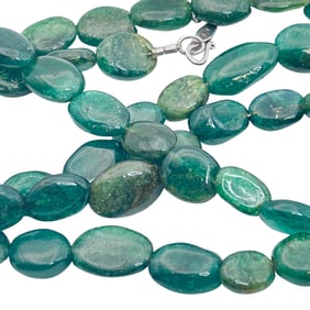 Emerald Sterling Necklace 27.4 G