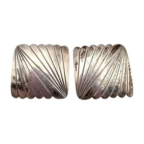 I. KEE Native Sterling Silver Fanned Earrings 10.2 G