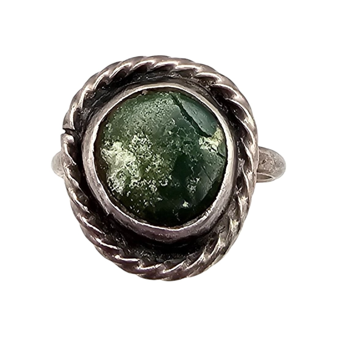 Navajo Green Turquoise Sterling Silver Ring Size 5.5 3.6 G (1 of 4)