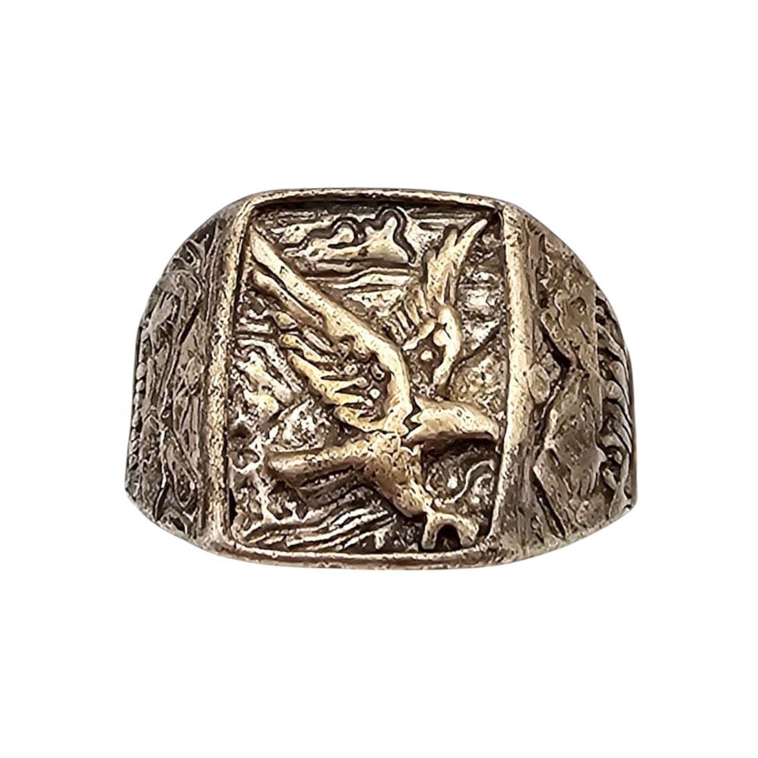 M Sterling Silver Eagle Ring Size 8.25 9 G (1 of 4)