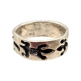 Southwestern Sterling Silver Lizard Ring Size 4.5 3.3 G