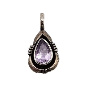 OD Southwestern Amethyst Sterling Silver Pendant 2.4 G