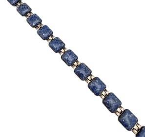 Carolyn Pollack Relios Southwestern Sodalite Sterling Silver Bracelet 14.3 G