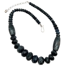 Jay King Mine Finds Moss Agate Sterling Silver Necklace 104.8 G