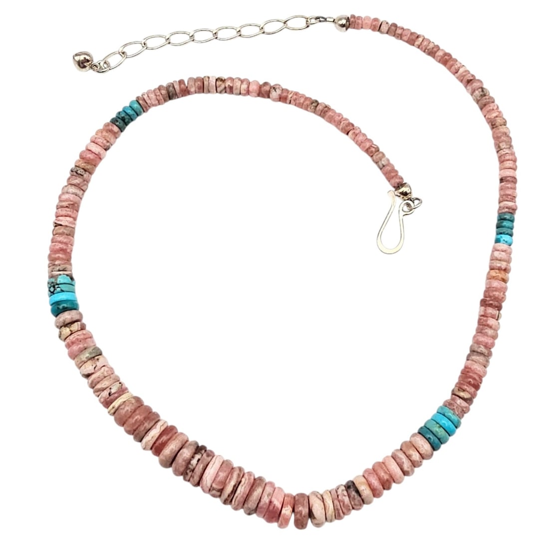 Jay King Mine Finds Turquoise Agate Sterling Silver Necklace 40.8 G (1 of 3)