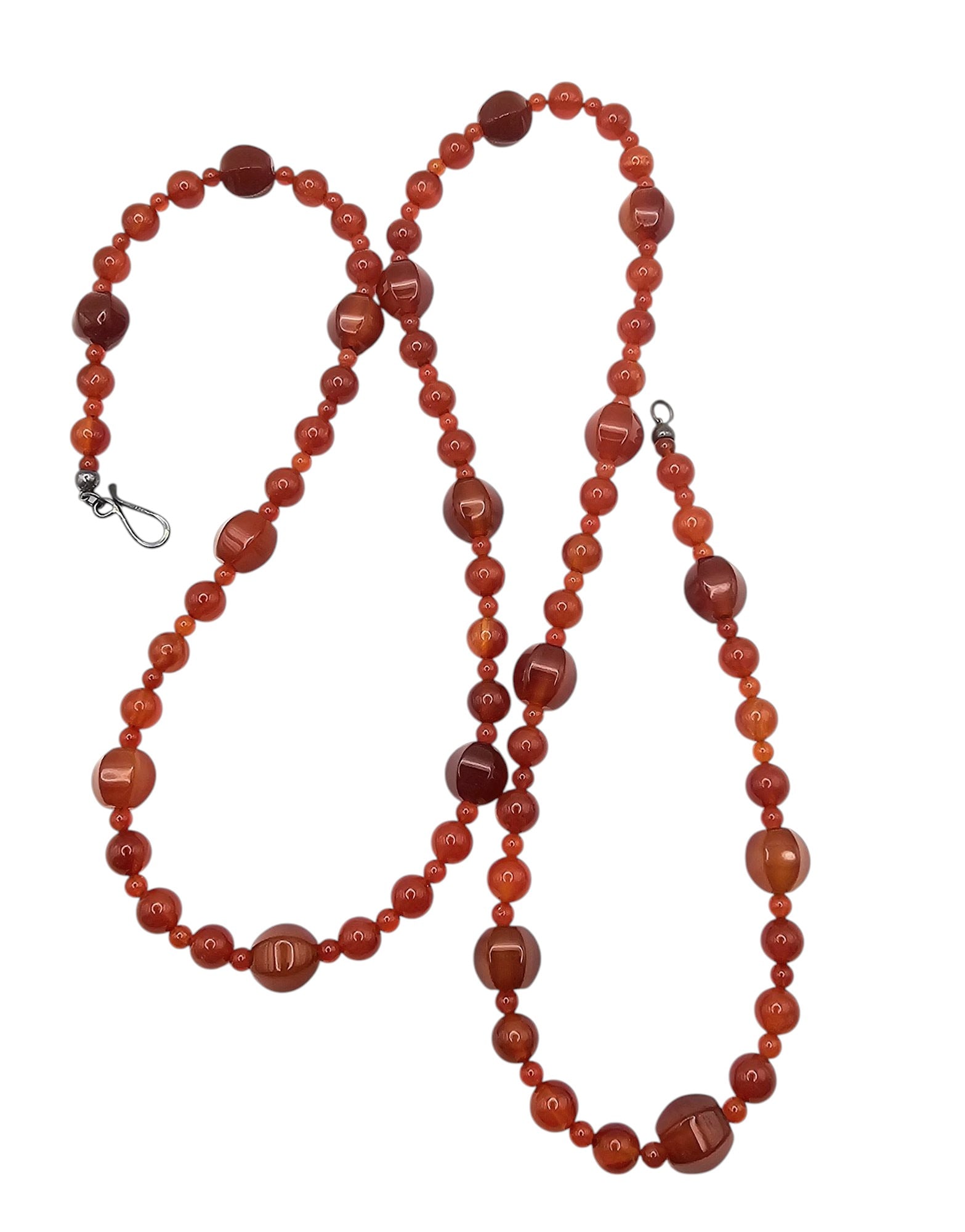 Jay King Mine Finds Carnelian Sterling Silver Necklace 83.5 G: Jay King Mine Finds Carnelian Sterling Silver Necklace 83.5 G