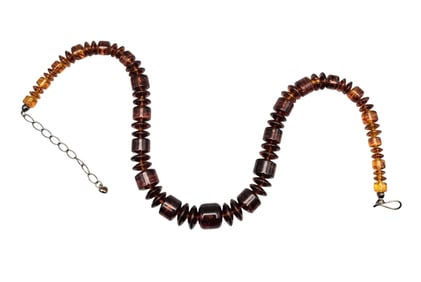 Jay King Mine Finds Amber Sterling Silver Necklace 40 G