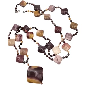 AIL Charoite Jasper Sterling Silver Necklace 83 G