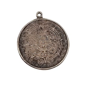 AME Mexico Sterling Silver Aztec/Mayan Style Pendant 3.7 G