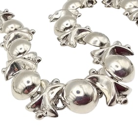 Mexico TM-174 Sterling Silver XO Necklace 117.2 G