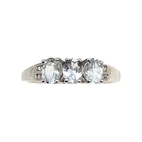 D'Joy Light Blue Stone Sterling Silver Cocktail Ring Size 9.5 3.2 G