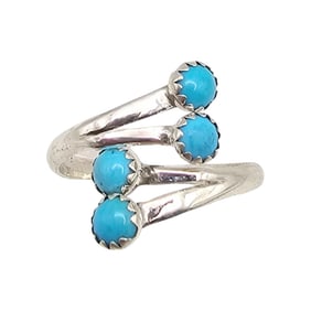 Signed Turquoise Sterling Silver Ring Size 5.75 2.1 G