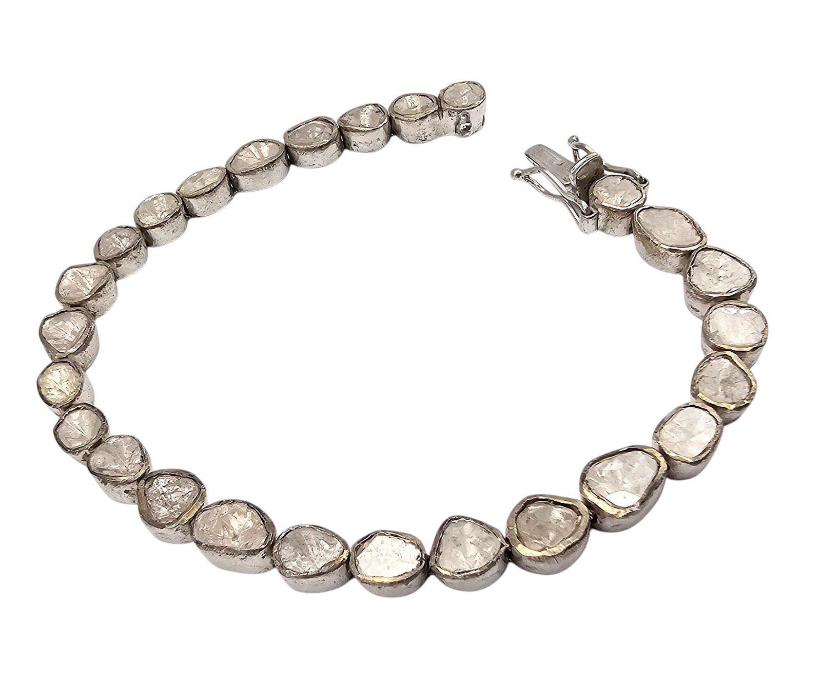 D'Joy Diamond Sterling Silver Bracelet 15.4 G (1 of 4)