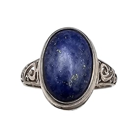 Lapis Sterling Silver Ring Size 6.75 3.8 G