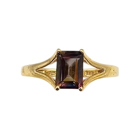 STS Mystic Topaz Gold Over Sterling Silver Cocktail Ring Size 6.75 1.9 G