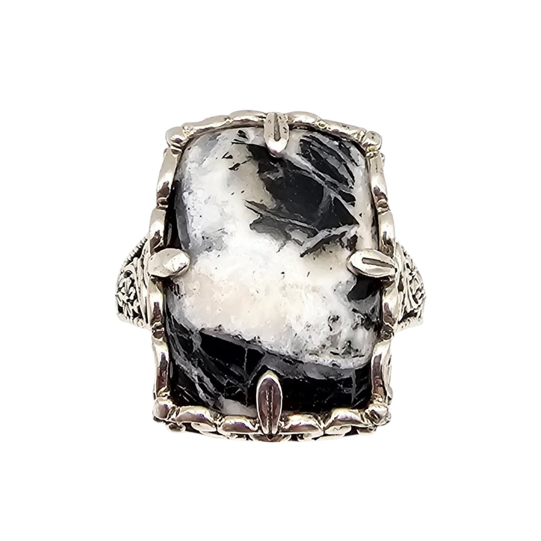 D'Joy Dendritic Opal Sterling Silver Ring Size 10 10.7 G (1 of 4)