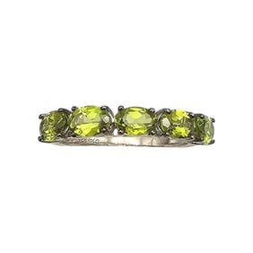 D'Joy Peridot Sterling Silver Cocktail Ring Size 9.5 3.3 G