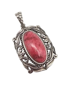 D'Joy Rhodonite Sterling Silver Pendant 7.3 G
