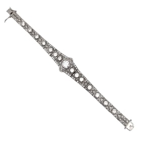 Ross Simons Cubic Zirconia Sterling Silver Bracelet 24.6 G