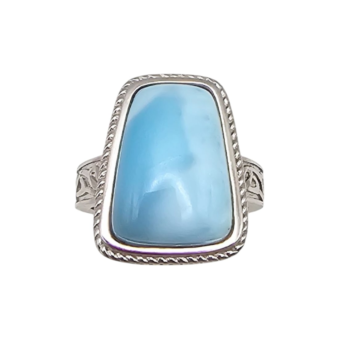 JZ Larimar Sterling Silver Ring Size 6.5 8.3 G (1 of 4)
