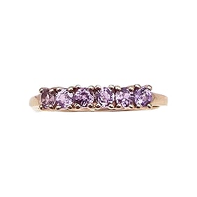 STS Topaz Rose Gold Over Sterling Silver Cocktail Ring Size 6.75 1.5 G