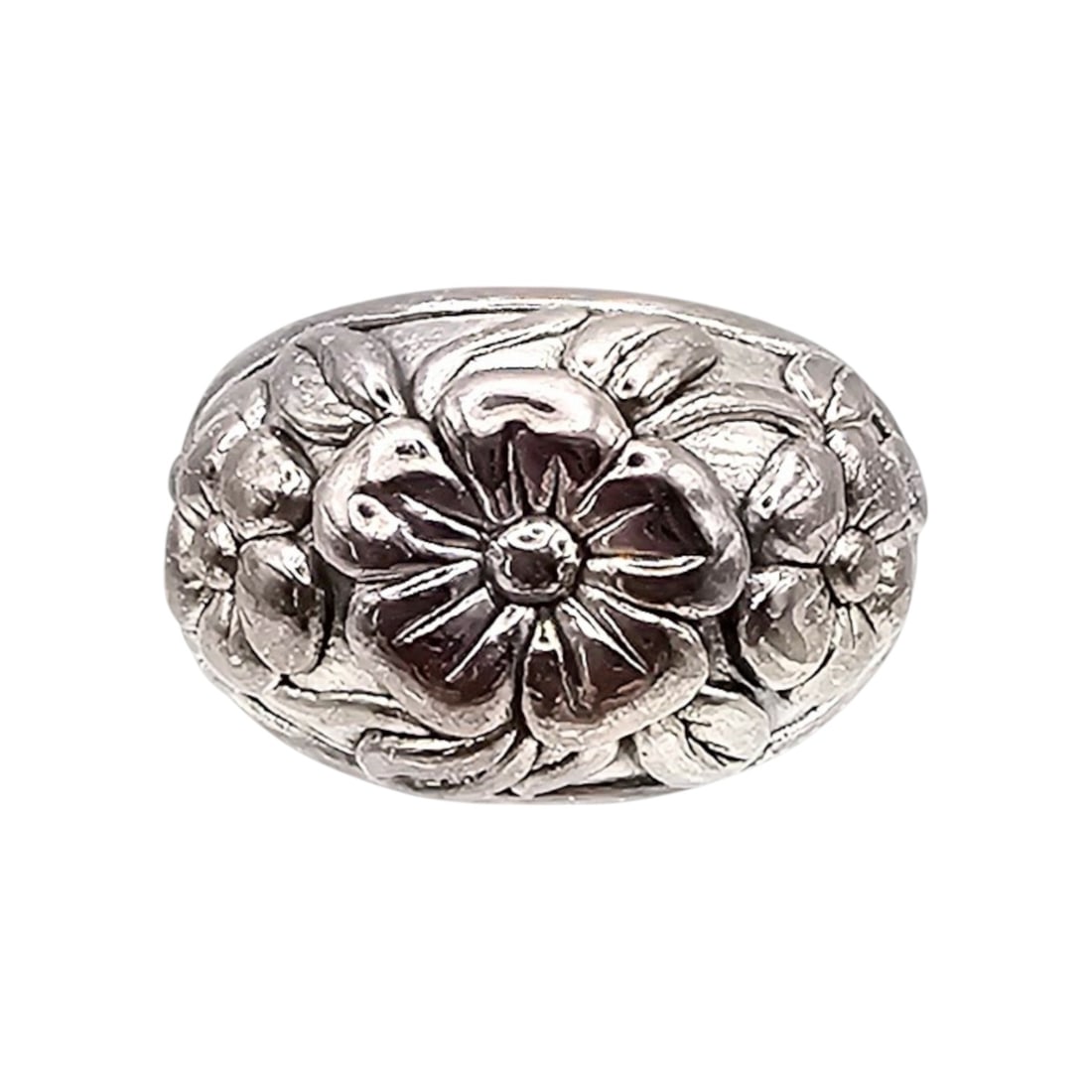 Sterling Silver Hollow Form Floral Ring Size 8.5 6.7 G: Sterling Silver Hollow Form Floral Ring Size 8.5 6.7 G