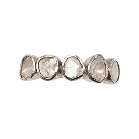 D'Joy Diamond Sterling Silver Cocktail Ring Size 10.5 2.8 G