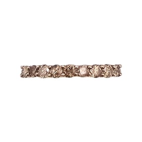D'Joy Champagne Diamond Sterling Silver Cocktail Ring Size 9.25 2.5 G
