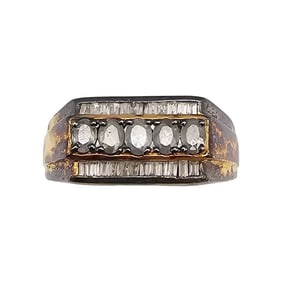 D'Joy Topaz Gold Over Sterling Silver Cocktail Ring Size 11.5 7.4 G