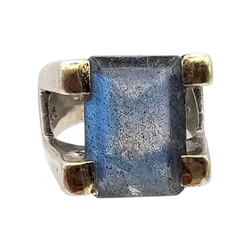 SI SP Crystal Sterling Silver Ring Size 5.25 9.8 G