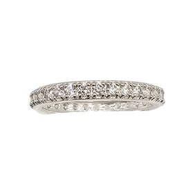 D'Joy Crystal Sterling Silver Cocktail Ring Size 6.5 2 G