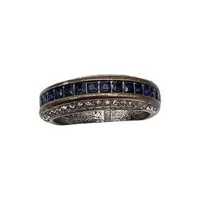 Rhinestone Sterling Silver Cocktail Ring Size 8.5 4.9 G