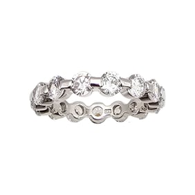 Cubic Zirconia Sterling Silver Eternity Ring Size 8.75 4.5 G