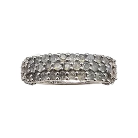 D'Joy Nephrite Sterling Silver Cocktail Ring Size 6 3.2 G