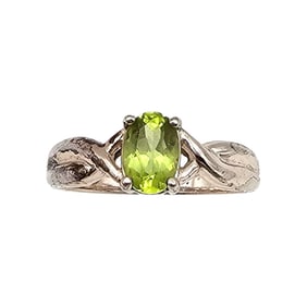 Ross Simons Peridot Sterling Silver Cocktail Ring Size 7.5 3.1 G