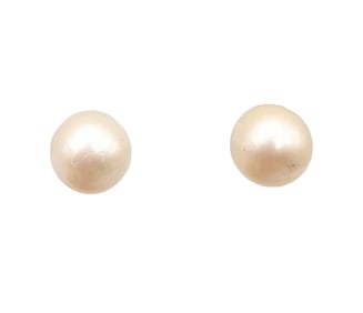 Pearl Sterling Silver Earrings 4.8 G