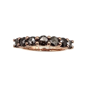 D'Joy Diamond Rose Gold Over Sterling Silver Cocktail Ring Size 7.5 3.1 G