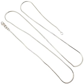 Sterling Silver Square Snake Chain Necklace 4.4 G