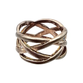 Gold Over Sterling Silver Intertwined Ring Size 9 7 G