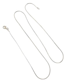 Sterling Silver Square Snake Chain Necklace 2.7 G