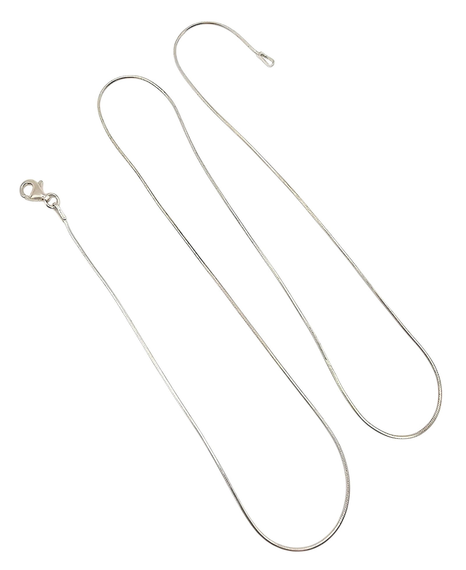 Sterling Silver Square Snake Chain Necklace 2.7 G (1 of 3)