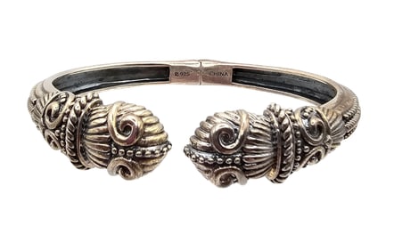 Ross Simons Sterling Silver Hinge Bangle Bracelet 30.6 G