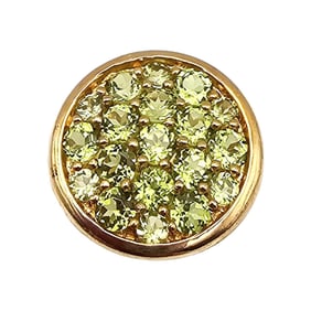 HN Peridot Gold Over Sterling Silver Cocktail Ring Size 6 6.8 G